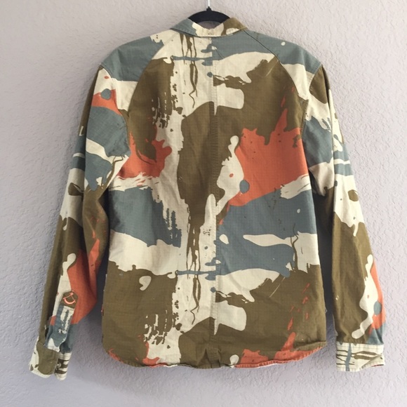 Blvck Scvle Green/orange Button Up Shirt SZ Large - Picture 6 of 10